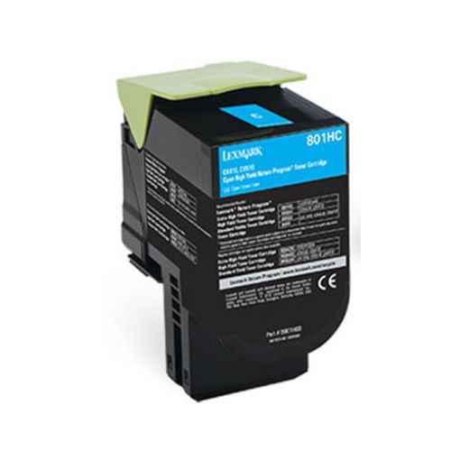 Picture of Premium 80C1HC0 Compatible Lexmark Cyan Toner Cartridge