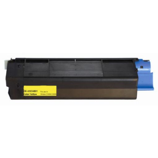 Picture of Premium 43034801 (Type C6) Compatible Okidata Yellow Toner Cartridge