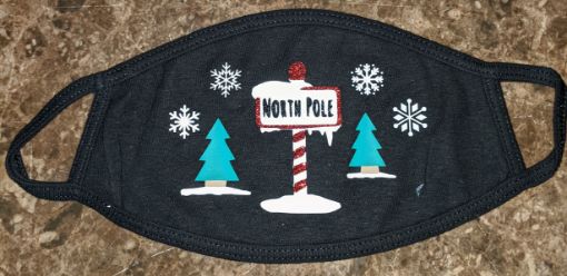 Picture of North Pole Sign Face Mask