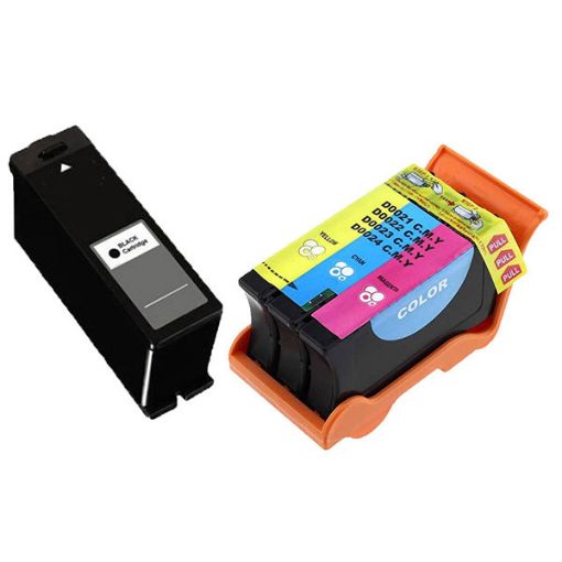 Picture of (Combo Pack) Premium T109N (T110N) Compatible High Yield Dell Black, Color Inkjet Cartridges