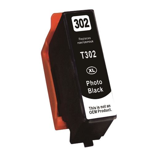 Picture of Premium T302XL120-S (Epson 302XL) Compatible High Yield Epson Photo Black Ink Cartridge