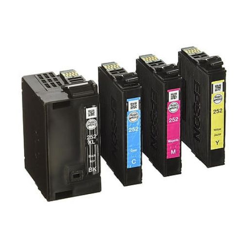 Picture of (Value Bundle, 4pk) Premium T252XL-BCS (T252XL120,T252220,T252320,T252420) Compatible Epson Black, Cyan, Magenta, Yellow Inkjet Cartridges