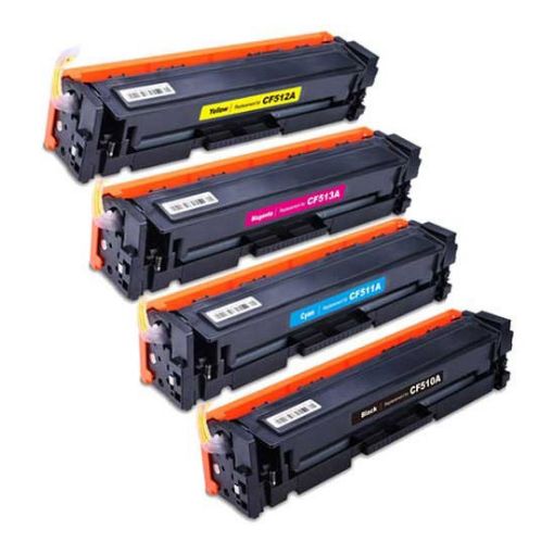 Picture of (Value Bundle, 4pk) Premium CF510A, CF511A, CF512A, CF513A (HP 204A) Compatible HP Black, Cyan, Magenta, Yellow Toner Cartridges