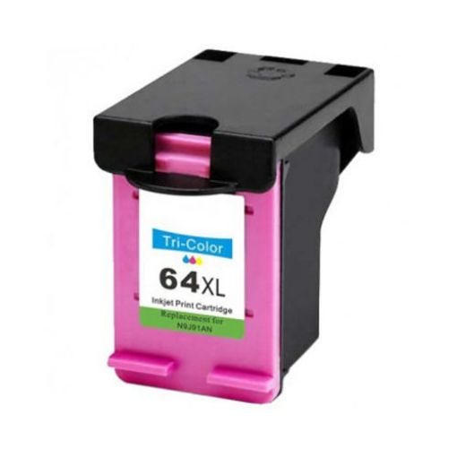 Picture of Premium N9J91AN (HP 64XL) Compatible High Yield HP Tri-Color Ink Cartridge