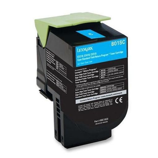 Picture of Premium 80C1SC0 Compatible Lexmark Cyan Toner Cartridge