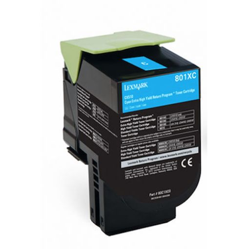 Picture of Premium 80C1XC0 Compatible Lexmark Cyan Toner Cartridge