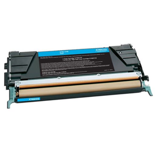 Picture of Premium X746A1CG Compatible Lexmark Cyan Toner