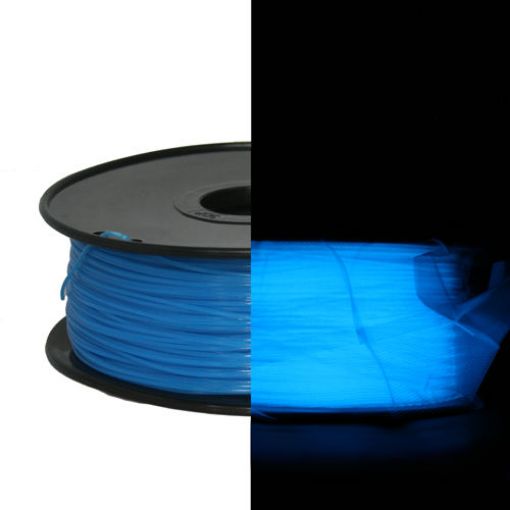 Picture of Premium PF-PLA-GBU Compatible Universal Glow in dark, Glow Blue PLA 3D Filament