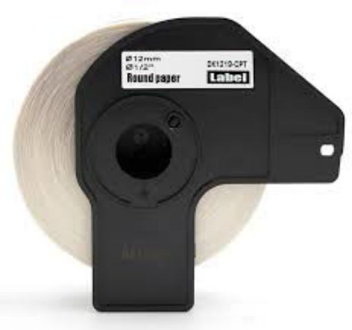 Picture of Premium DK-1219 Compatible Brother N/A 0.47" / 12mm Diameter Round Paper Labels 1200 pcs