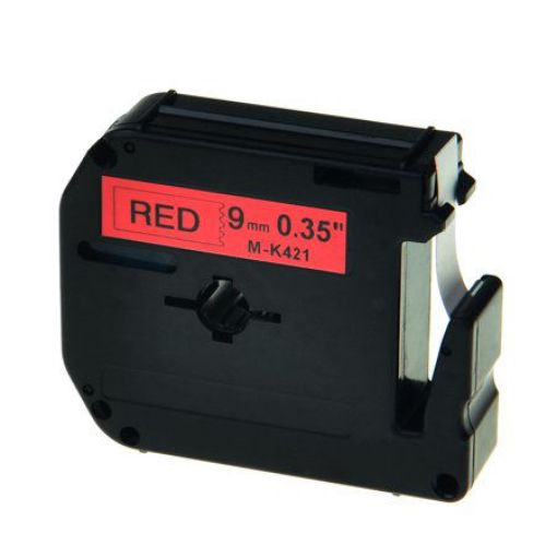 Picture of Premium MK421 Compatible Brother Black on Red P-Touch Tape