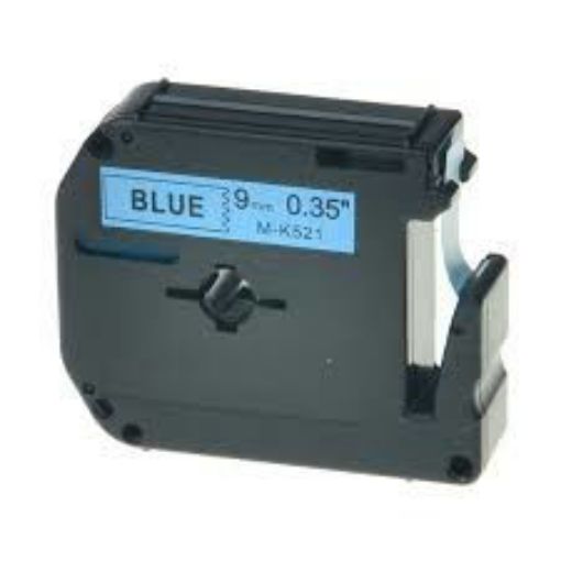 Picture of Premium MK521 Compatible Brother Black on Blue P-Touch Tape