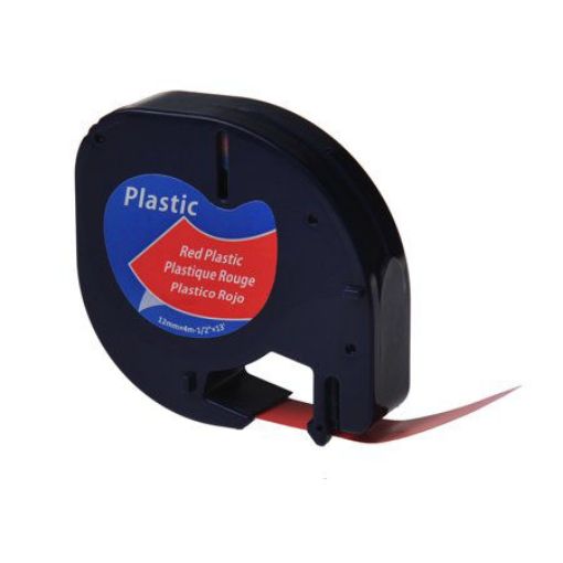 Picture of Premium 91333 Compatible DYMO Black on Red P-Touch Label Tape