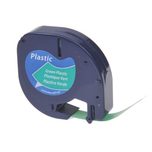 Picture of Premium 91334 Compatible DYMO Black on Green P-Touch Label Tape